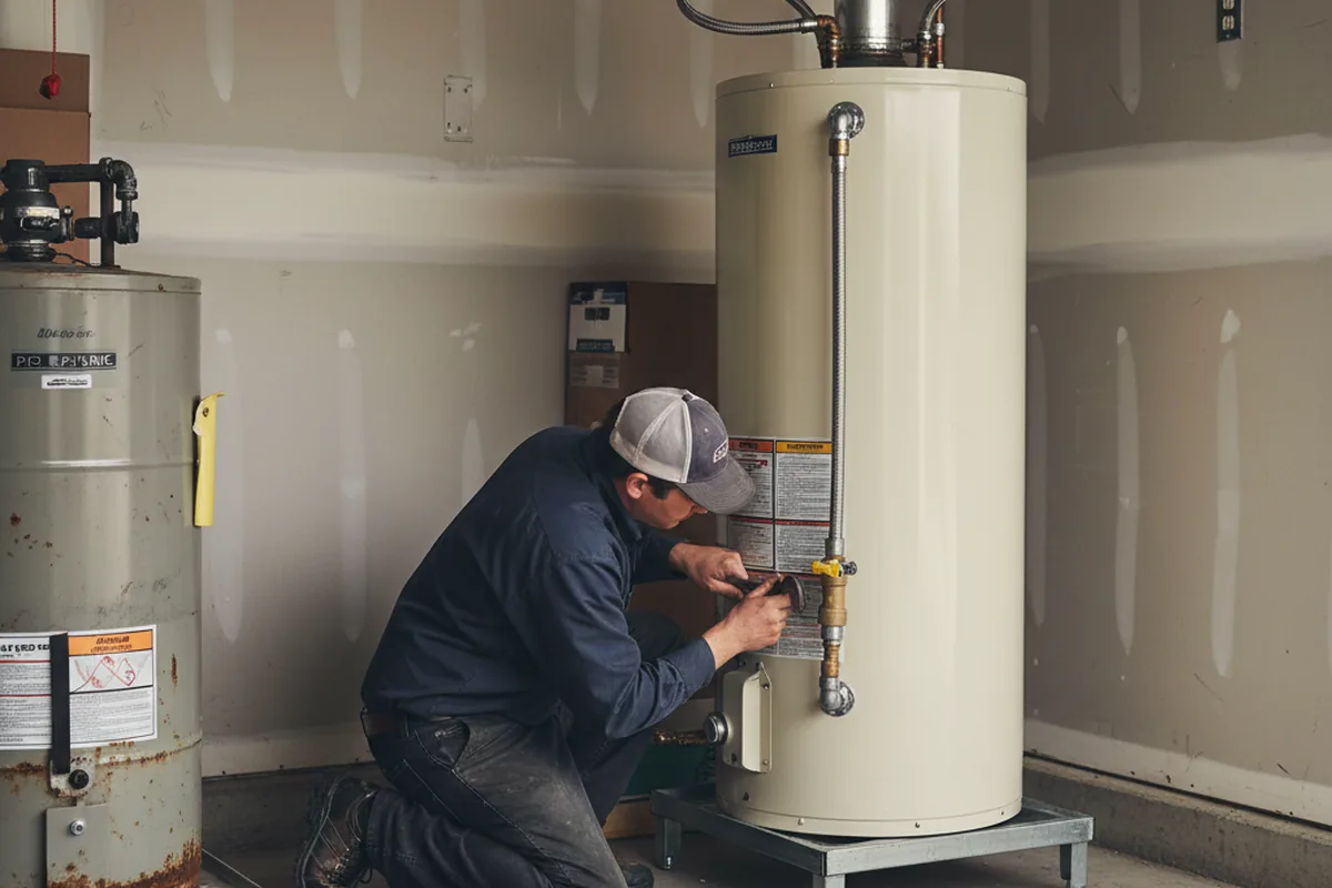 Water heater and shutoff valve replacement in Orchard